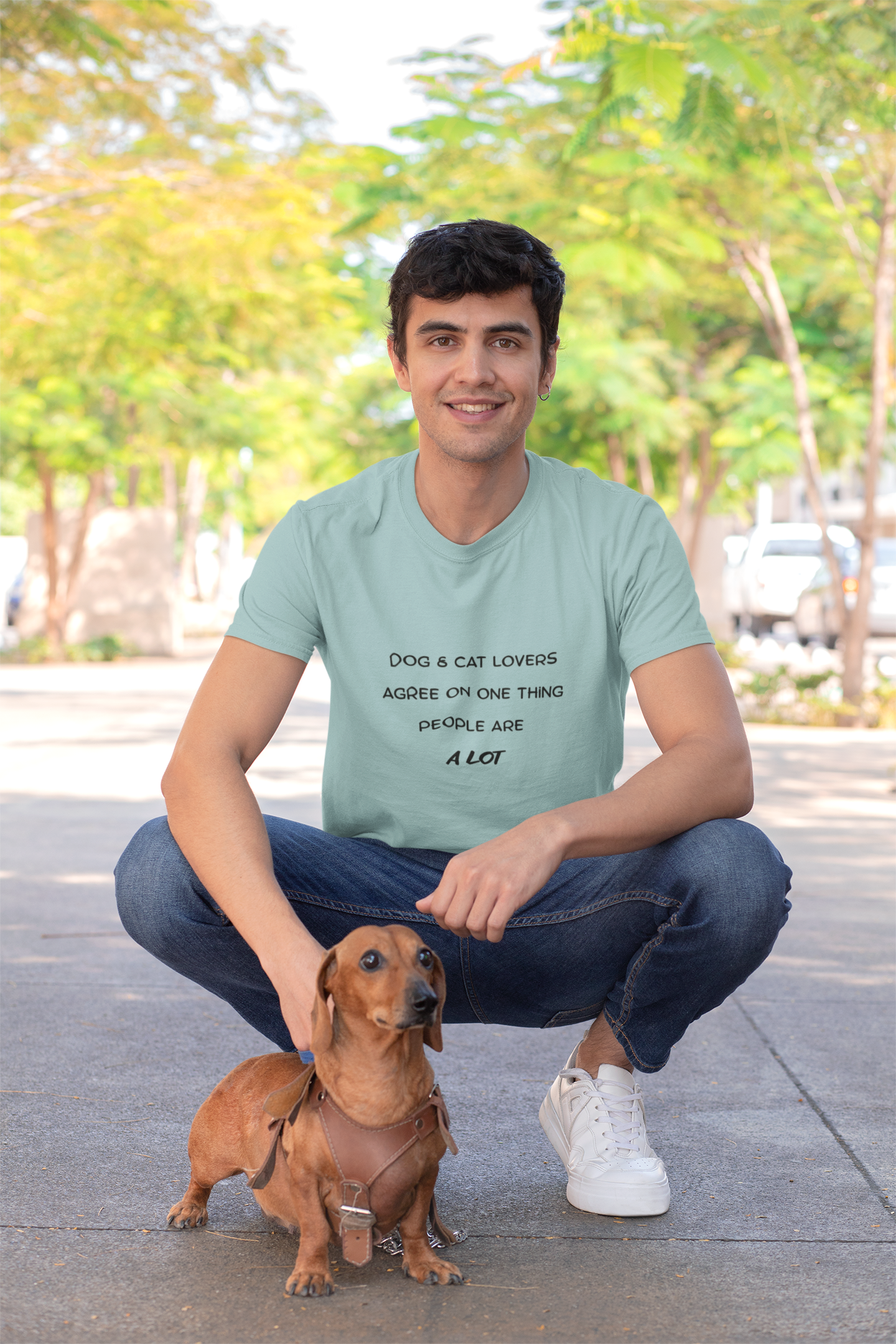 Dog and Cat Lovers Agree People Are a Lot T-Shirt | Funny Pet Lover Tee | Paws Over People | Unisex t-shirt