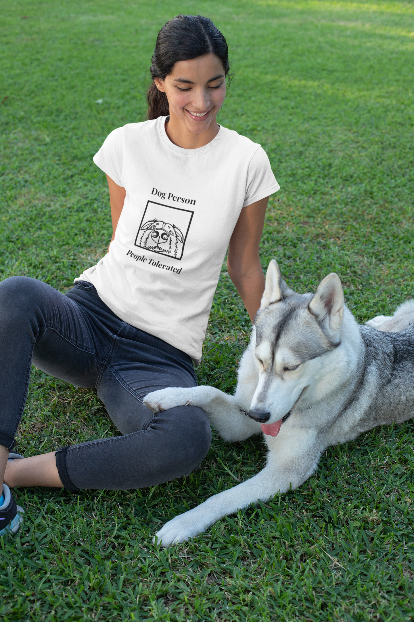 Dog Person — People Tolerated | Original Art Tee by a Veterinarian | Women's Relaxed T-Shirt