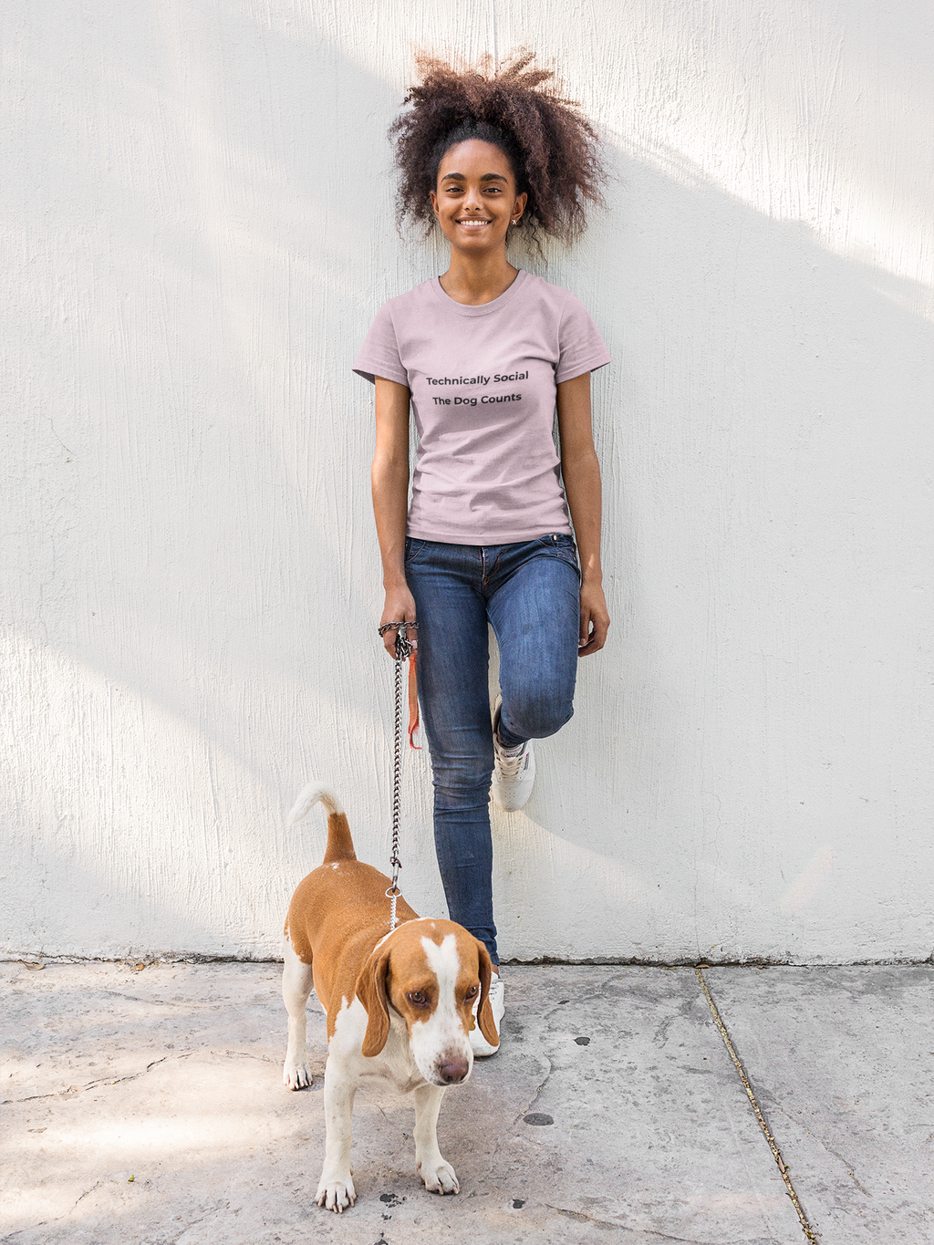 Technically Social — The Dog Counts | Pet Tee | Womens Relaxed T-Shirt