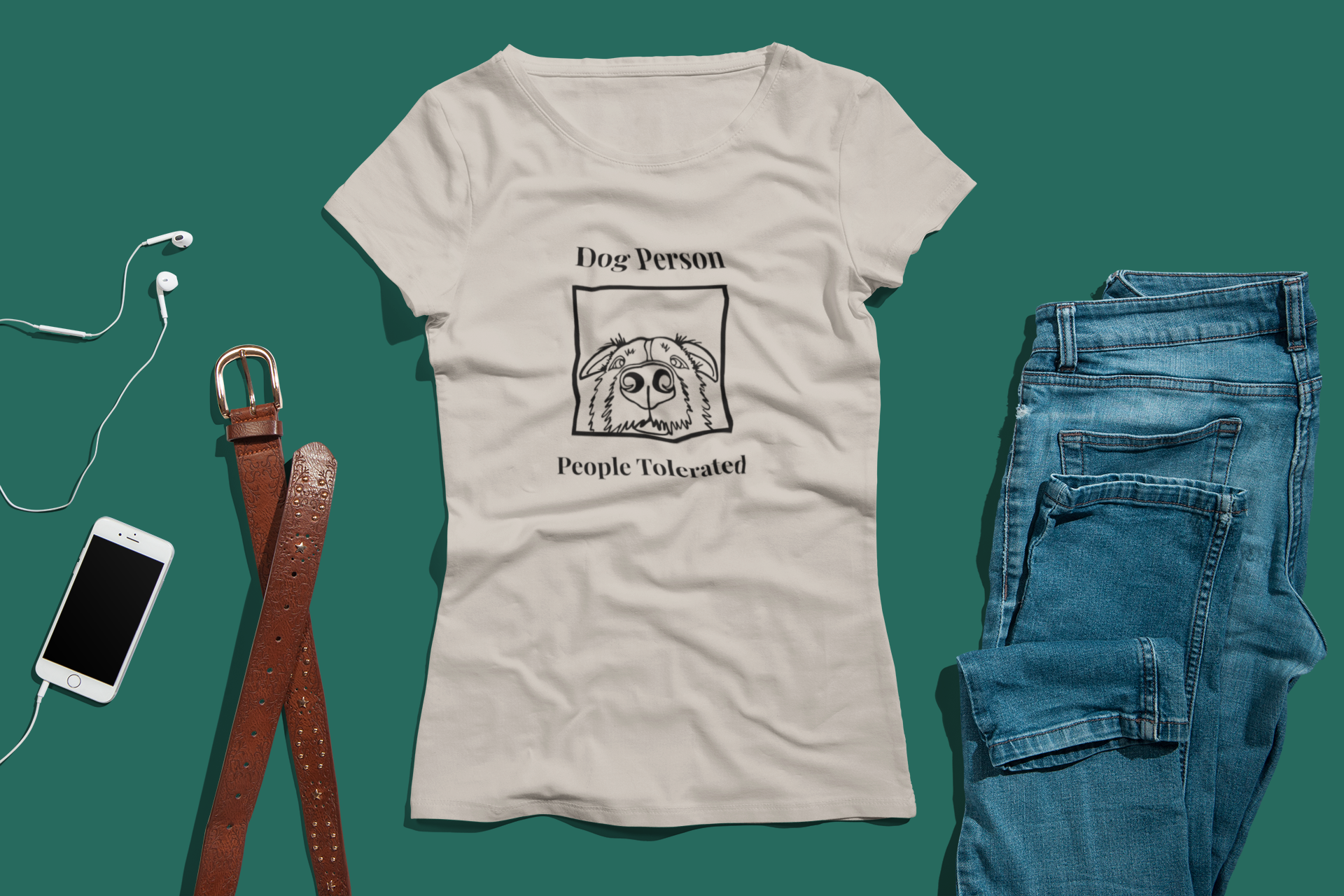 Dog Person — People Tolerated | Original Art Tee by a Veterinarian | Women's Relaxed T-Shirt