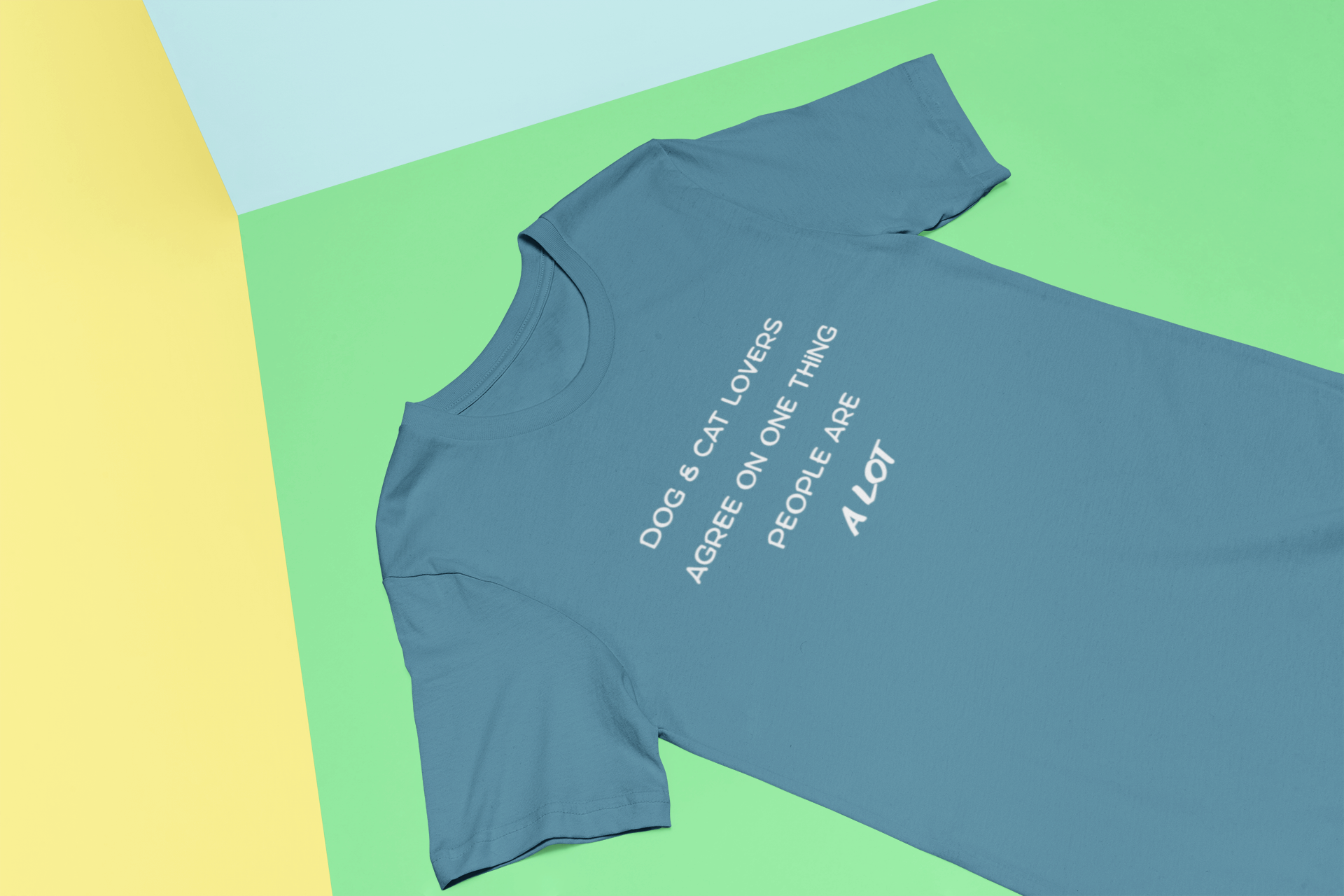 Dog and Cat Lovers Agree People Are a Lot T-Shirt | Funny Pet Lover Tee | Paws Over People | Women's Relaxed T-Shirt