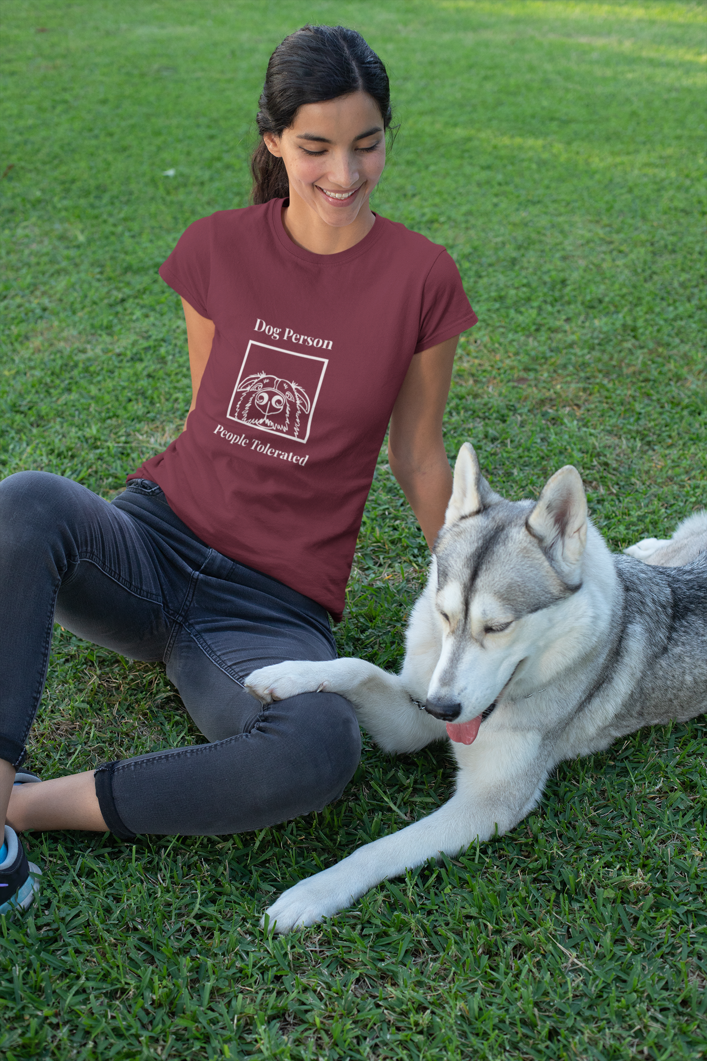 Dog Person — People Tolerated | Original Art Tee by a Veterinarian | Women's Relaxed T-Shirt